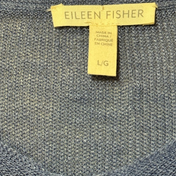 Eileen Fisher Lightweight V-neck Organic Linen Blend Sweater Tunic Size L - Picture 6 of 8